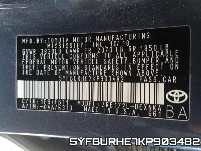 5YFBURHE7KP903482 фото 2