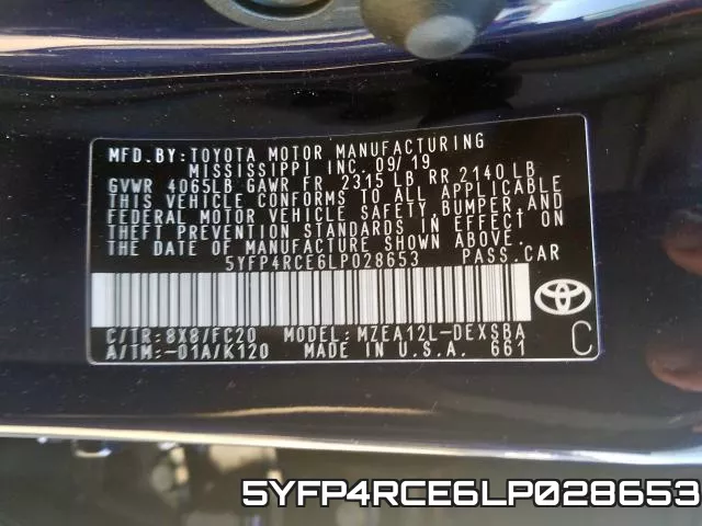 5YFP4RCE6LP028653 фото 2