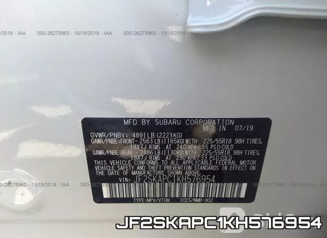 JF2SKAPC1KH576954 фото 10