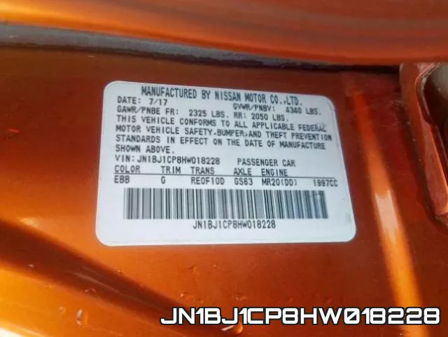 JN1BJ1CP8HW018228 фото 2