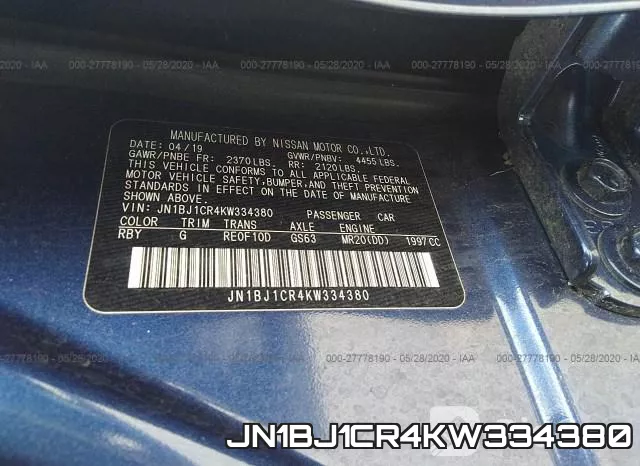 JN1BJ1CR4KW334380 фото 10