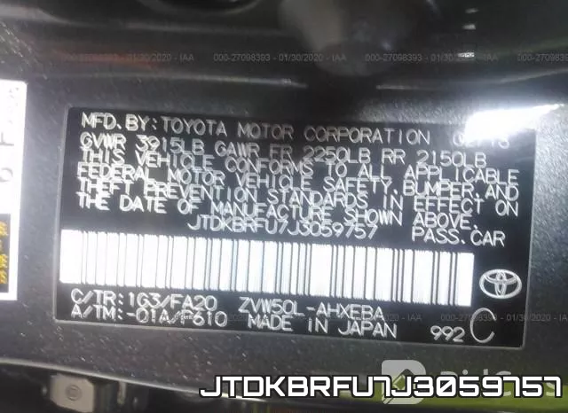 JTDKBRFU7J3059757 фото 10