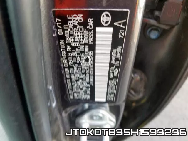 JTDKDTB35H1593236 фото 2