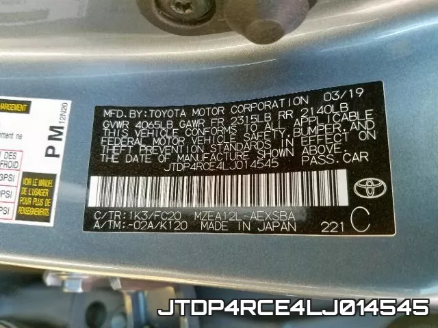 JTDP4RCE4LJ014545 фото 2