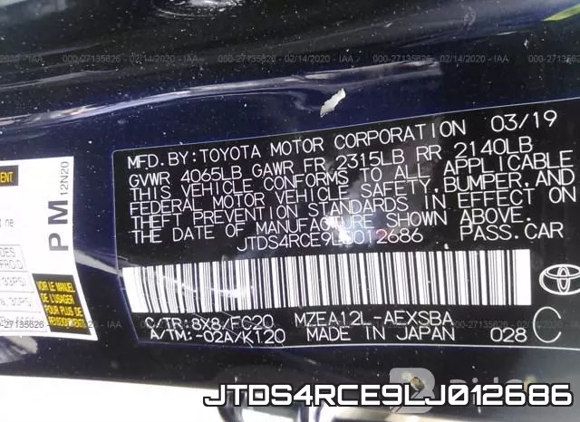 JTDS4RCE9LJ012686 фото 10