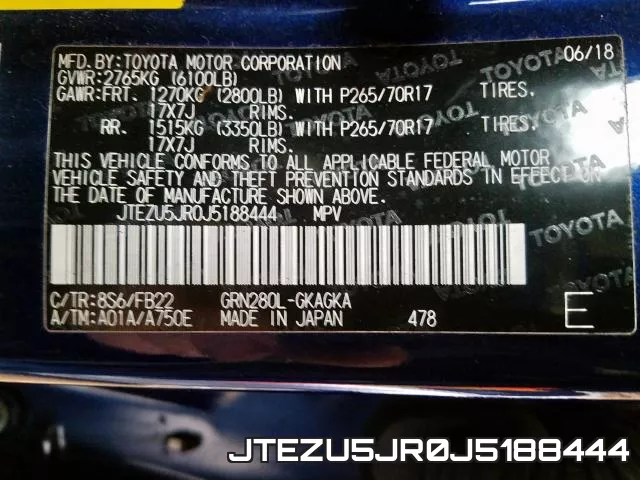 JTEZU5JR0J5188444 фото 2