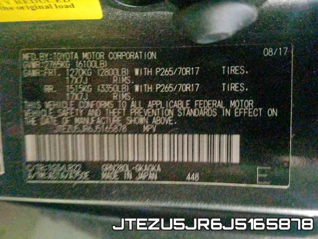 JTEZU5JR6J5165878 фото 2