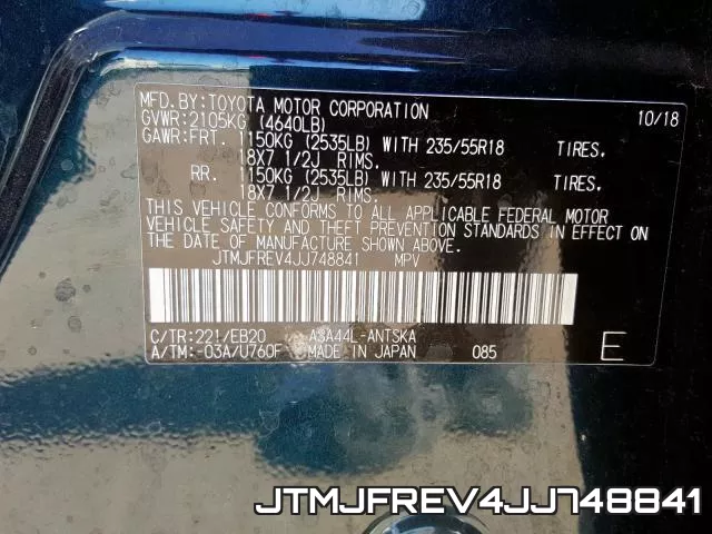 JTMJFREV4JJ748841 фото 2