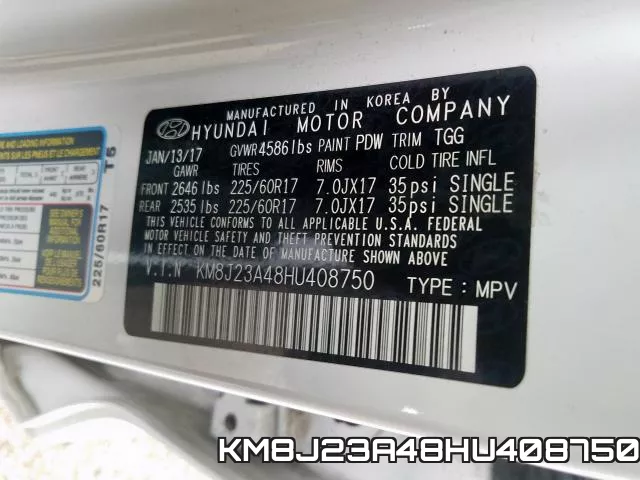 KM8J23A48HU408750 фото 2