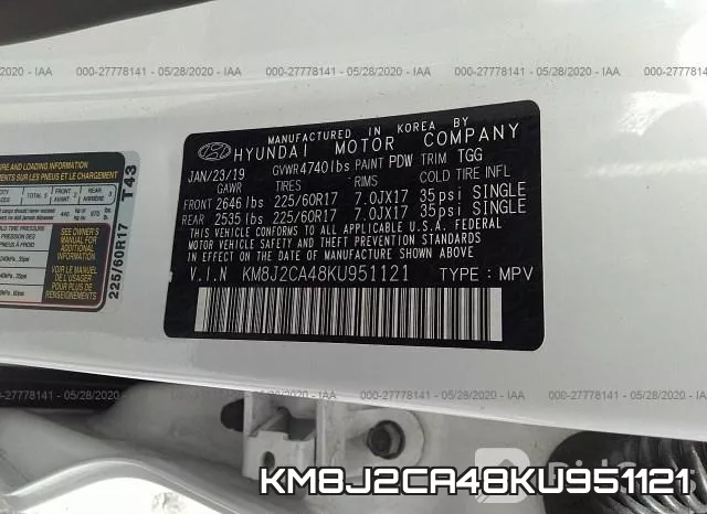 KM8J2CA48KU951121 фото 10