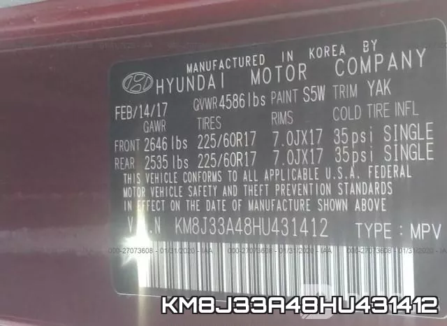 KM8J33A48HU431412 фото 10