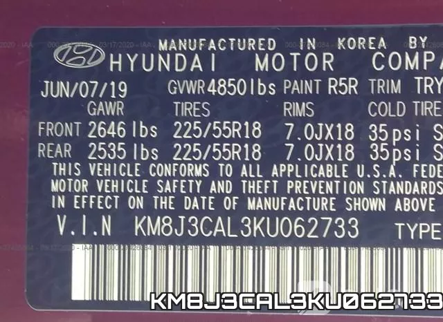 KM8J3CAL3KU062733 фото 10