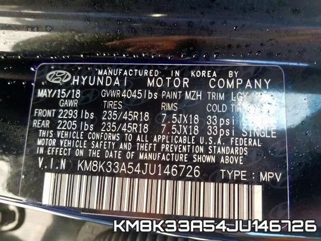 KM8K33A54JU146726 фото 2