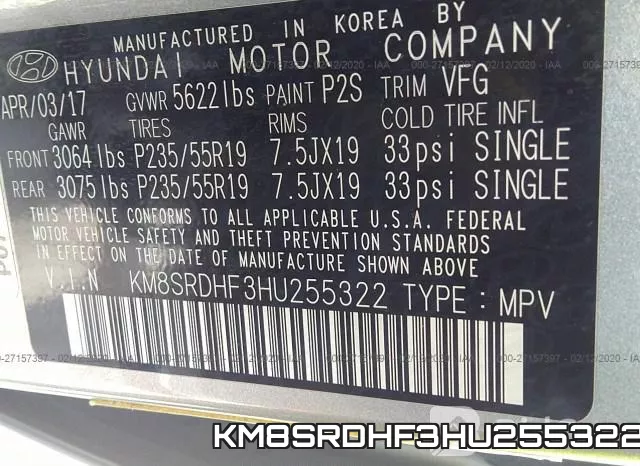 KM8SRDHF3HU255322 фото 10