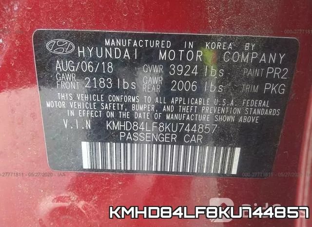 KMHD84LF8KU744857 фото 10