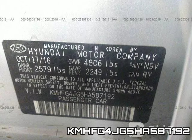 KMHFG4JG5HA587192 фото 10