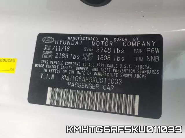 KMHTG6AF5KU011033 фото 2