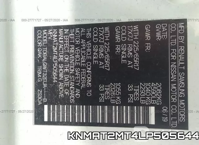 KNMAT2MT4LP505644 фото 10