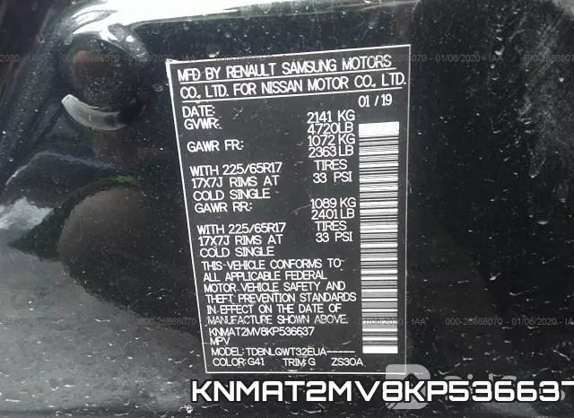 KNMAT2MV8KP536637 фото 10