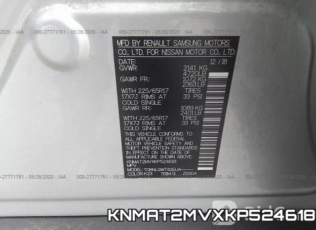 KNMAT2MVXKP524618 фото 10