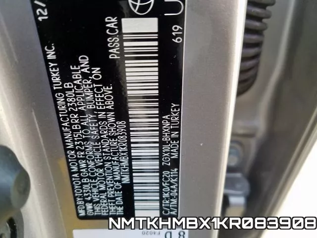 NMTKHMBX1KR083908 фото 2