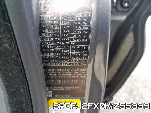 SADFJ2FX0K1Z55339 фото 2