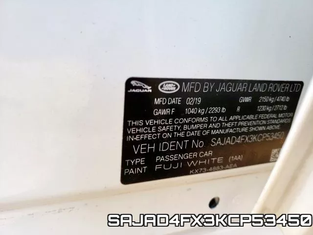 SAJAD4FX3KCP53450 фото 2