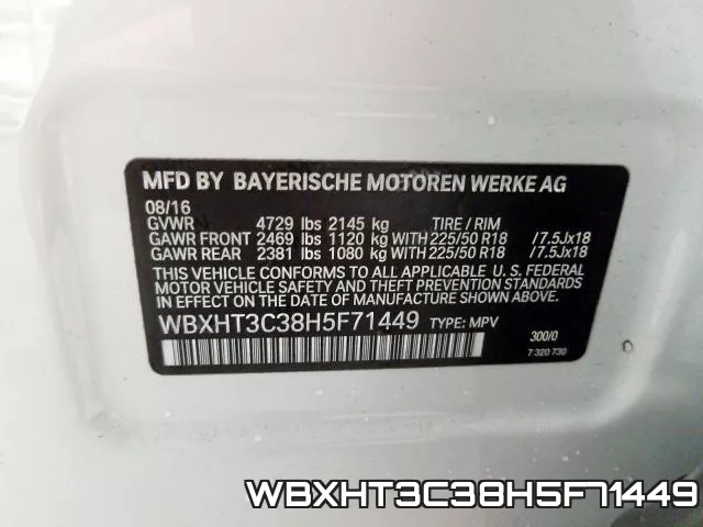 WBXHT3C38H5F71449 фото 2