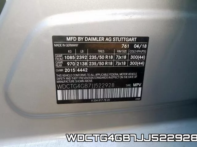 WDCTG4GB7JJ522928 фото 2