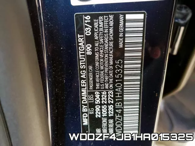 WDDZF4JB1HA015325 фото 2