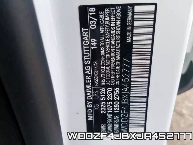 WDDZF4JBXJA452777 фото 2