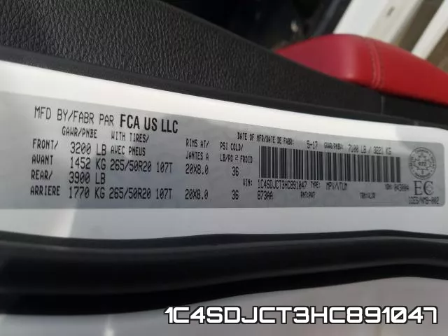 1C4SDJCT3HC891047 фото 2