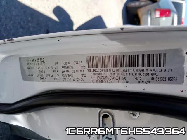 1C6RR6MT6HS543364 фото 2