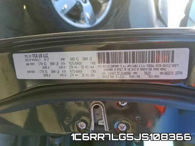 1C6RR7LG5JS108366 фото 2