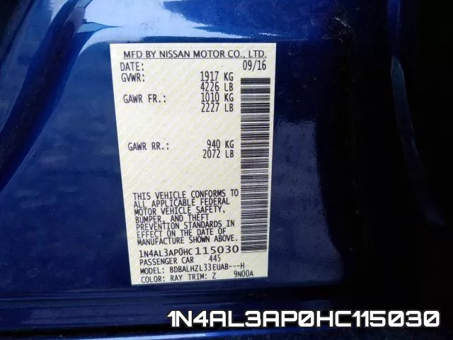 1N4AL3AP0HC115030 фото 2