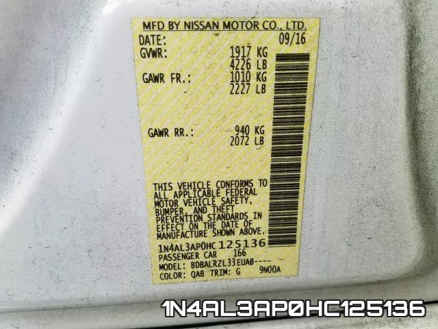 1N4AL3AP0HC125136 фото 2