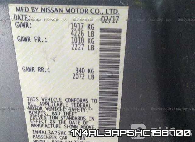 1N4AL3AP5HC198700 фото 10