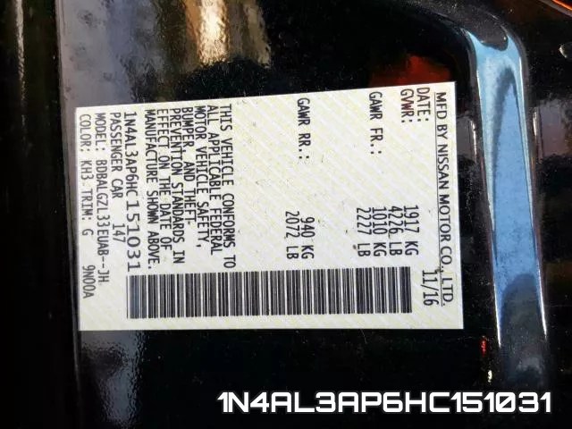 1N4AL3AP6HC151031 фото 2