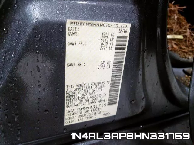 1N4AL3AP8HN331759 фото 2