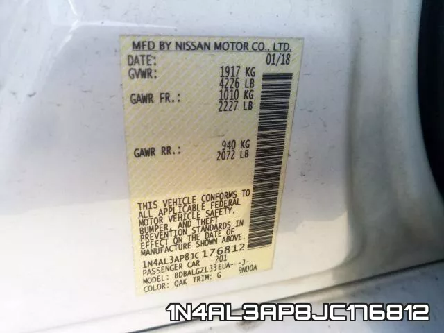 1N4AL3AP8JC176812 фото 2