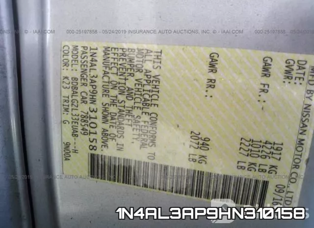 1N4AL3AP9HN310158 фото 10