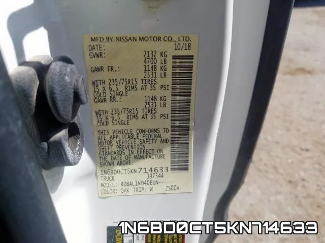 1N6BD0CT5KN714633 фото 2