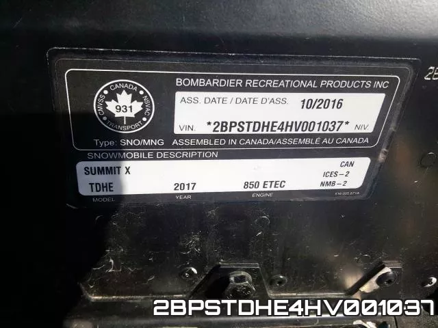 2BPSTDHE4HV001037 фото 2