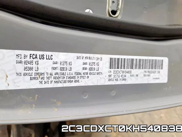 2C3CDXCT0KH540838 фото 2