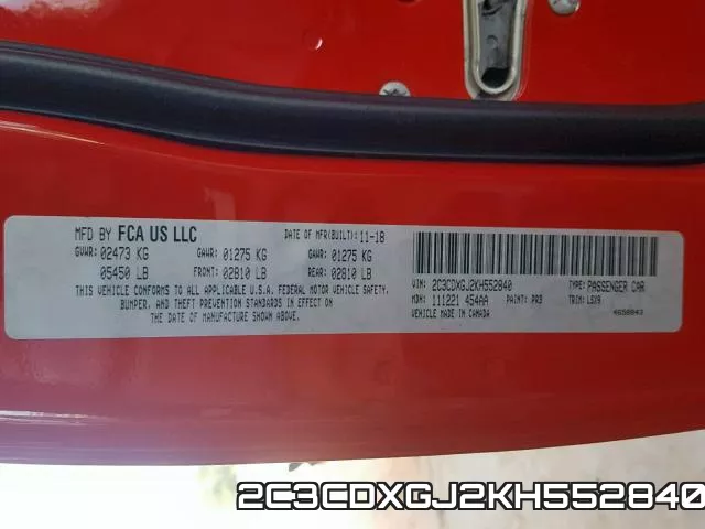 2C3CDXGJ2KH552840 фото 2