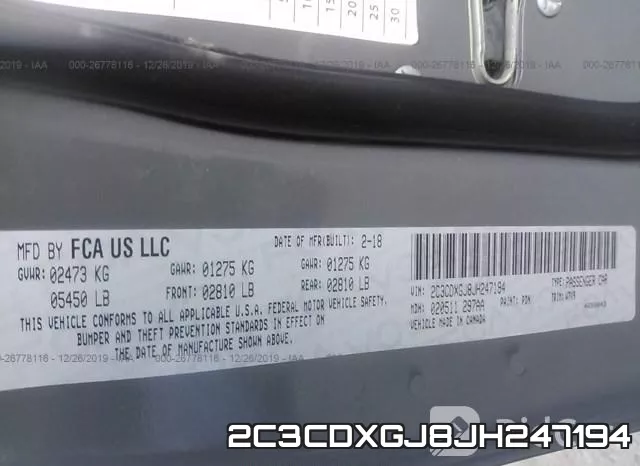 2C3CDXGJ8JH247194 фото 10