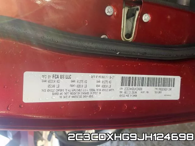 2C3CDXHG9JH124698 фото 2