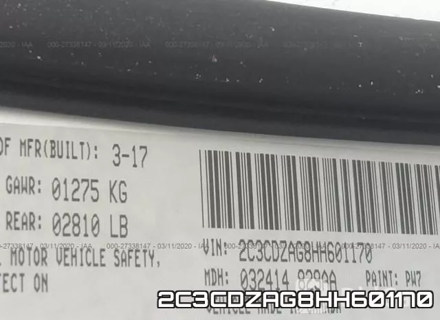 2C3CDZAG8HH601170 фото 10