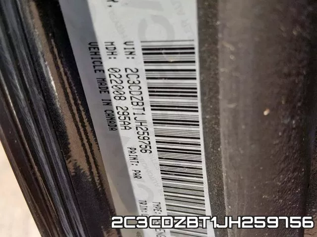 2C3CDZBT1JH259756 фото 2