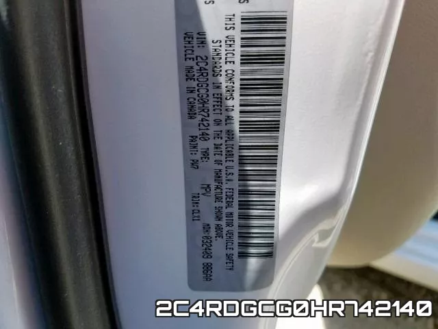 2C4RDGCG0HR742140 фото 2